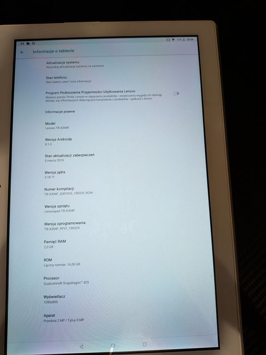 lenovo pad tb-x304f