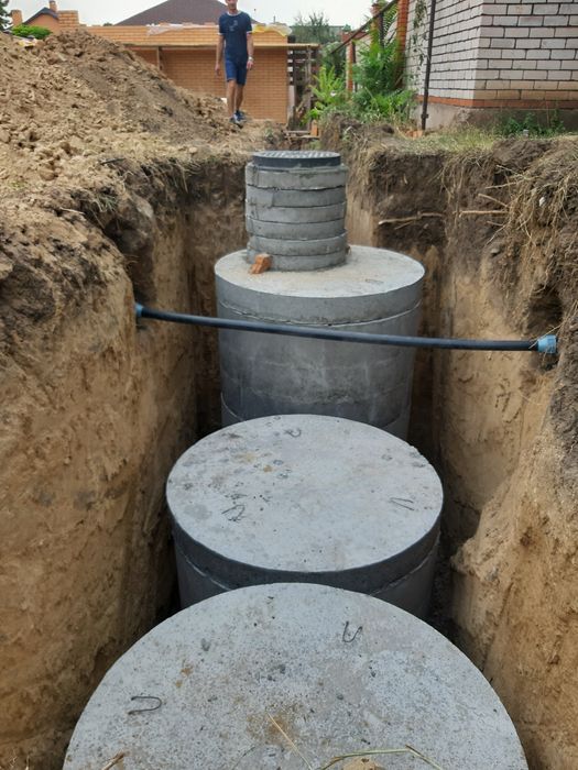 Септик,выгребная яма,кольца бетонные,сливная яма,