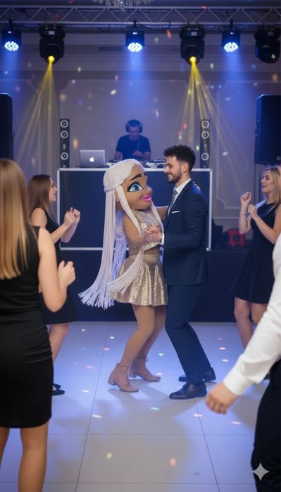 ŻYWE MASKOTKI / ANIMACJE Jednorożec + Tancerka bubble house dmuchaniec