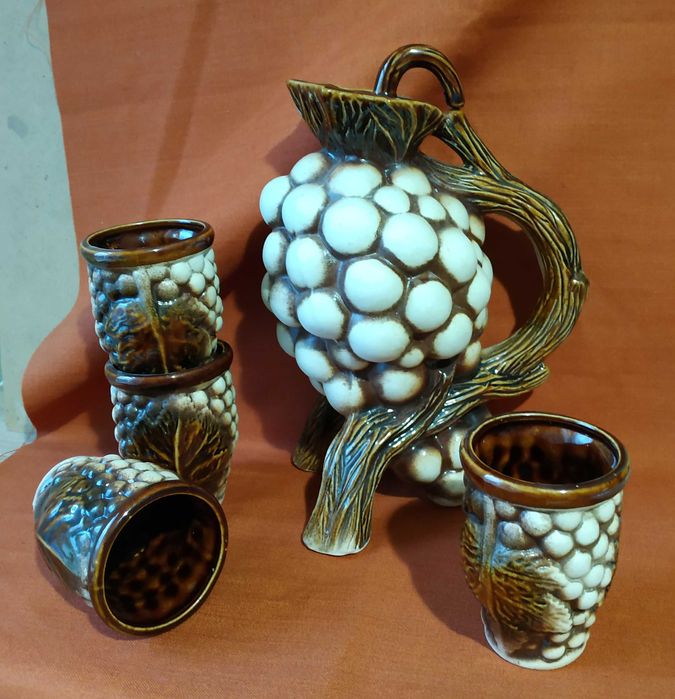 Набор для вина, компота,/ Чашки с красной глины