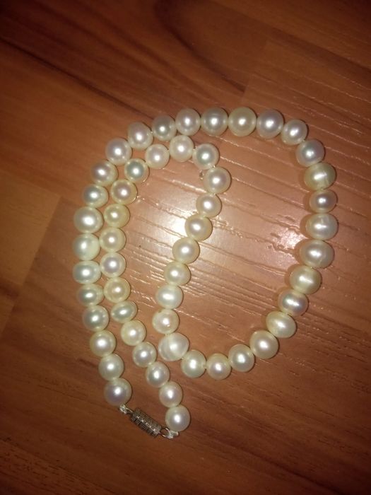 Бусы из натуральной речного жемчуга, нитка жемчуга