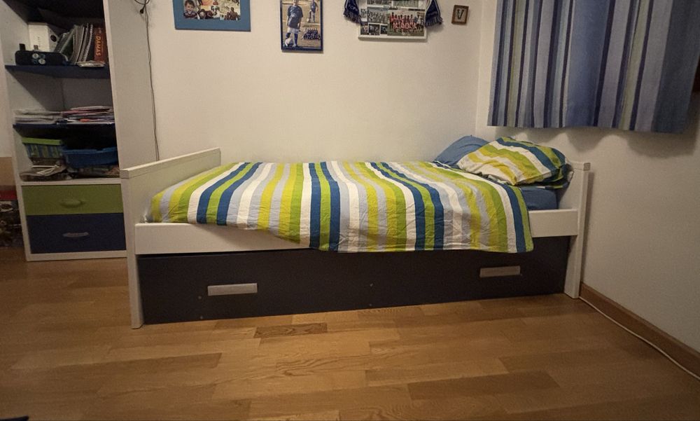 Cama de solteiro com gavetão