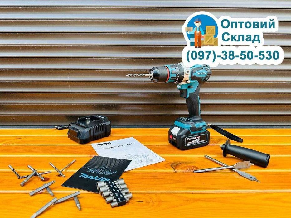 Потужний Електричний Шуруповерт Makita DHP 485 BL 1 АКБ Акумуляторний