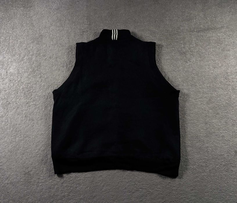Kamizelka Adidas L Vintage Czarna Haft Bezrękawnik Unikatowa