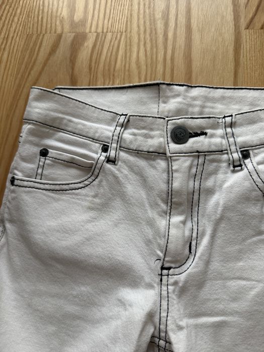 Białe spodnie jeansy Cheap Monday rurki 27/34 XXS y2k vintage