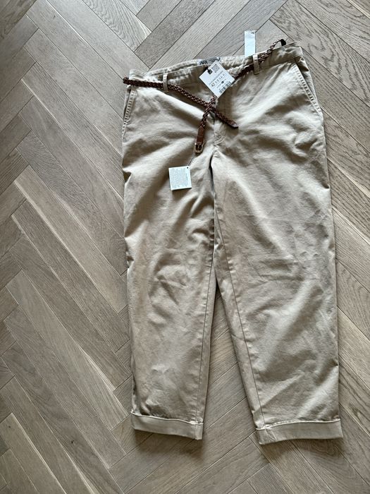 Dpodnoe chinos zara kolor camel