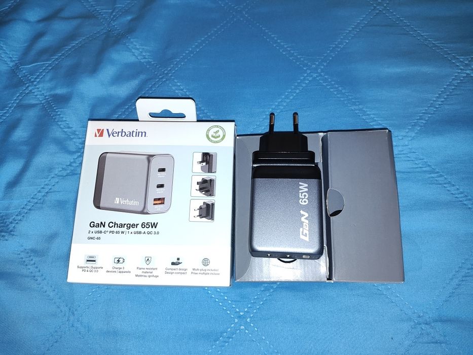 Ładowarka sieciowa USB Verbatim 65W GaN