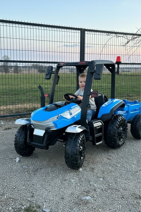 Duzy traktor na akumulator dla dzieci Najmocniejszy 400 Watt 24 volt