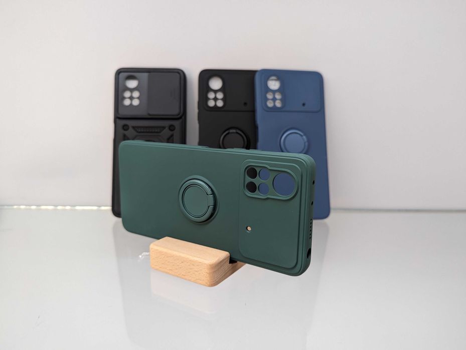 Противоударный чехол Poco X4 pro 5g soft touch с кольцом Чохол