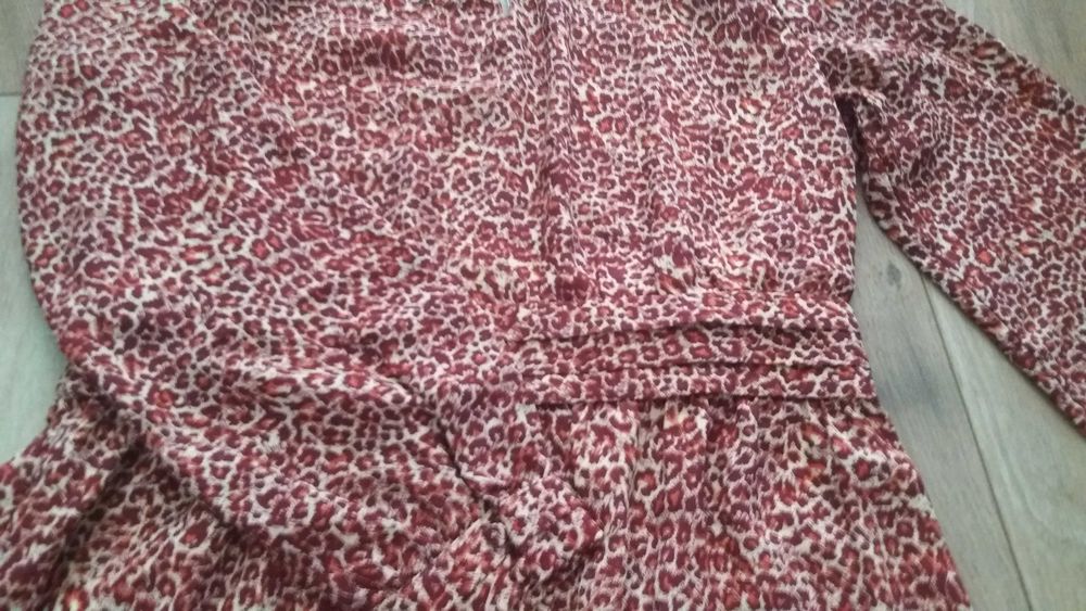 H&M, sukienka w panterkę, rozm. 42