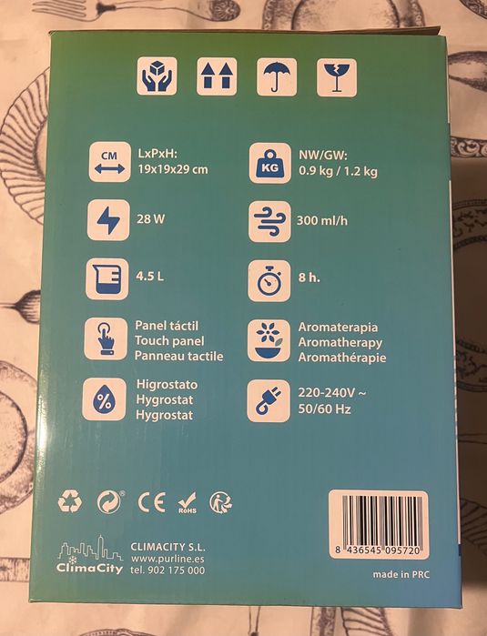 Humidificador pur line Hidro 10 - Novo