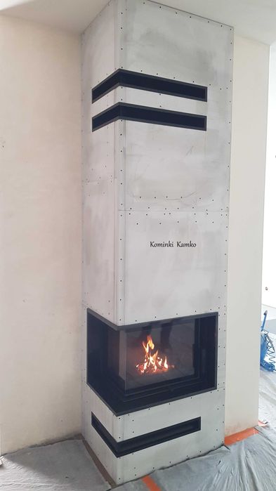 Kratki Floki S kominek narożny z zabudową