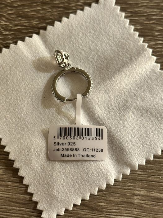 Сережки  Pandora (НОВІ) " Серце з блискучим ореолом"