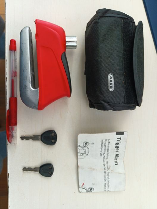 Cadeado Abus para mota com alarme sonoro