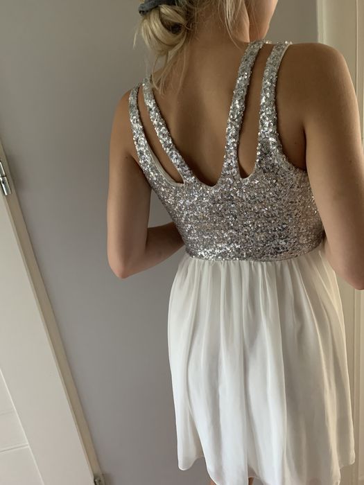 Elegancka sukienka ASOS na wesele, studniowke rozm. 34