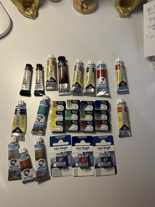 Акварельні фарби в тубах кюветах Rosa Daniel Smith Rembrandt Van Gogh