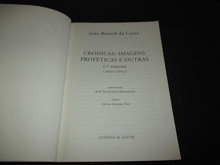Livro Crónicas Imagens Proféticas e Outras 1º Volume