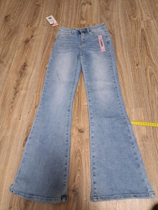 Spodnie jeansy dzwony SM