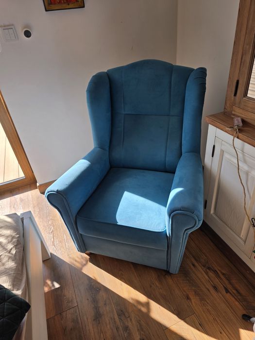 Fotel uszak styl skandynawski