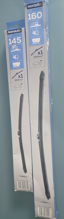Escovas limpa pára brisas frente norauto Flat 160 e 145