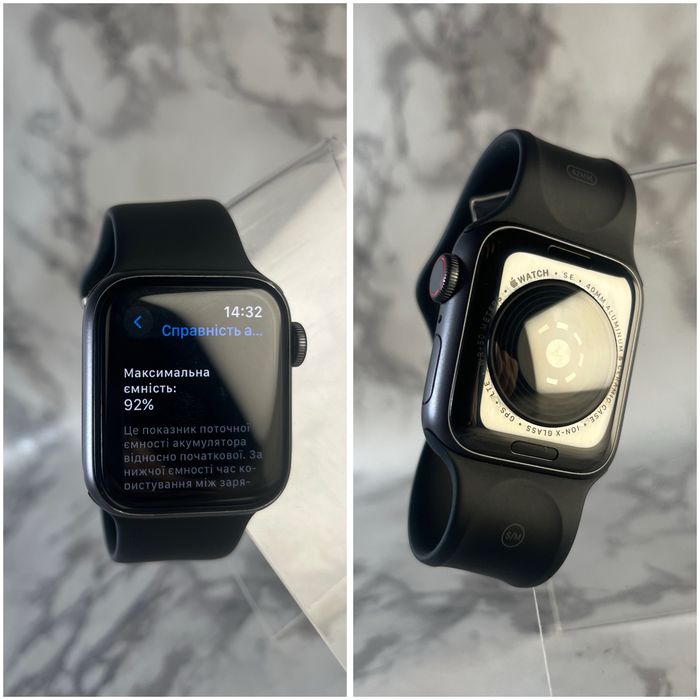 Apple Watch Se 40 mm GPS 92% АКУМ чорні стан хороший епл вотч се 40 мм