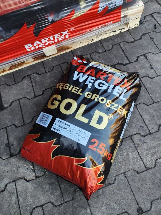 Węgiel Groszek BARTEX GOLD 27-29MJ super jakość Oryginalny