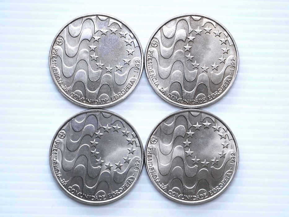 Lote de 4 Moedas 200 Escudos Presidência da Comunidade Europeia 1993