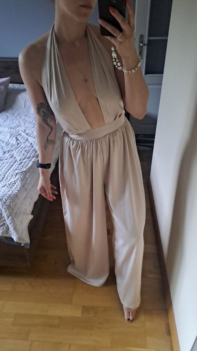 Kombinezon Nasty gal 38 złoty beżowy