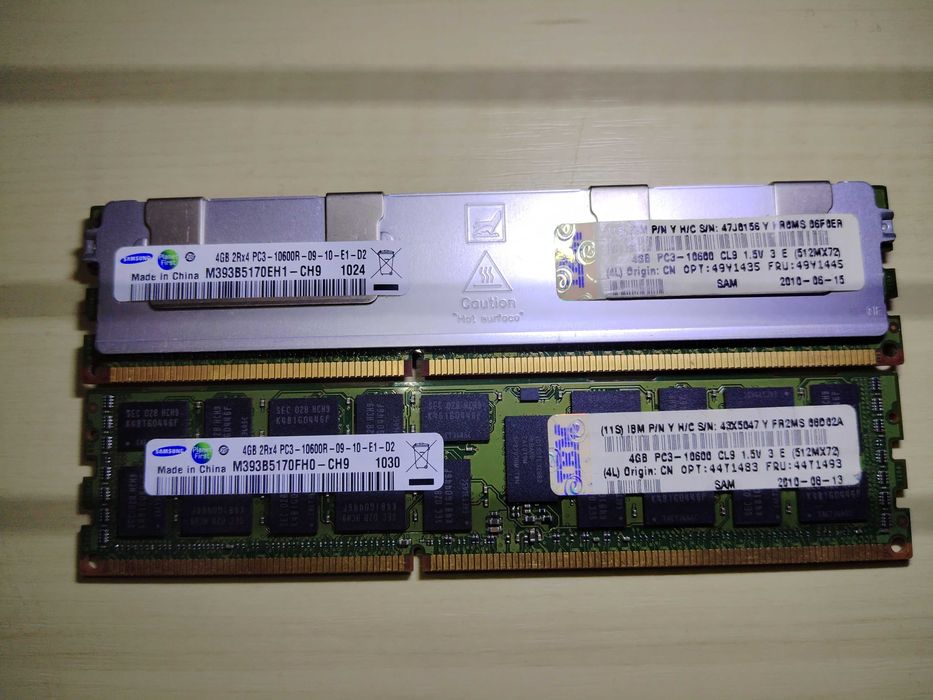 Серверная оперативная память 2GB 4GB DDR3 PC3 10600R Серверна пам'ять