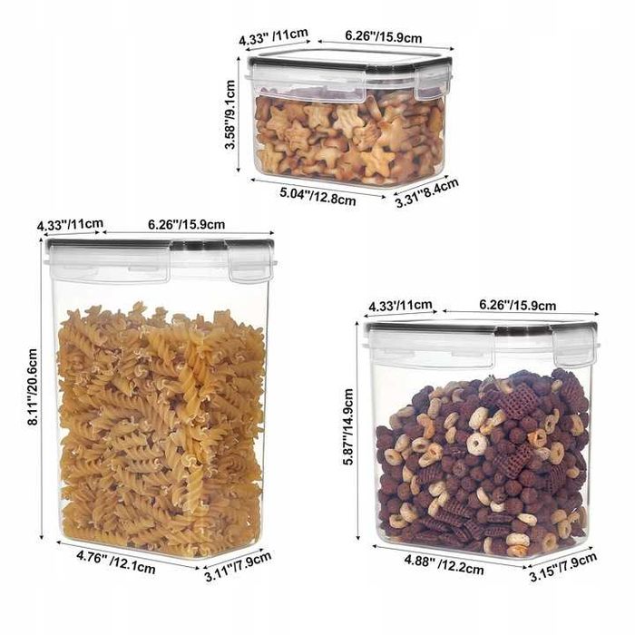 Pojemniki Na Żywność Hermetyczne 24 Szt Zestaw Kuchenny Plastikowe