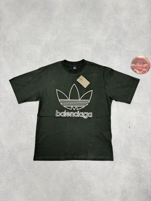 футболка Balenciaga X Adidas Green tee S M L