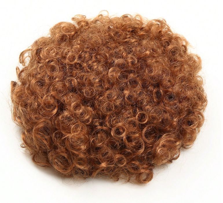 Doczepiane Włosy Afro Puff Krótkie Kręcone Ciemnobrązowe 2 Sztuki