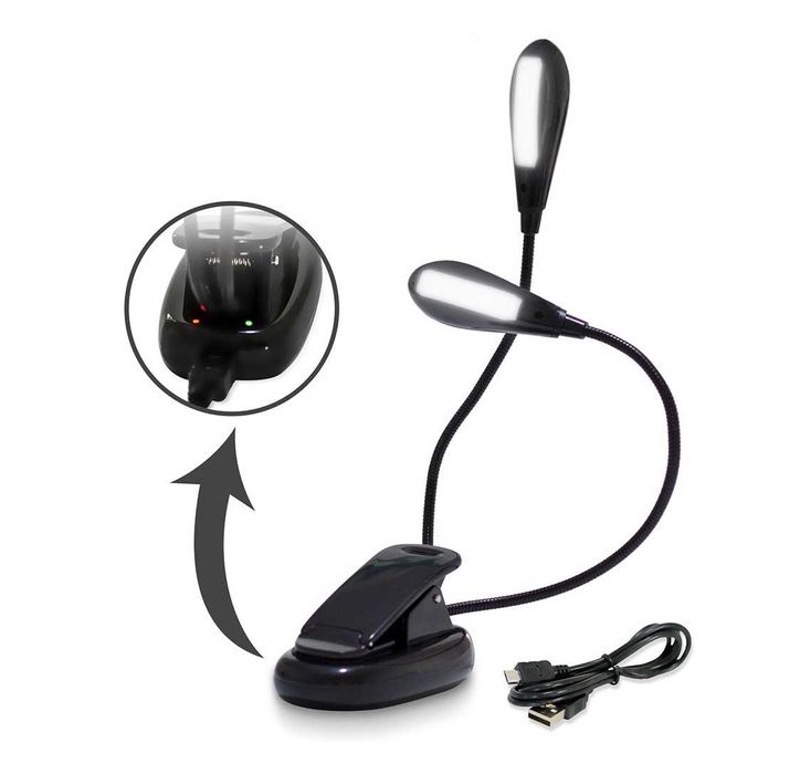 светильник на прищепке аккумуляторный 2 ветки