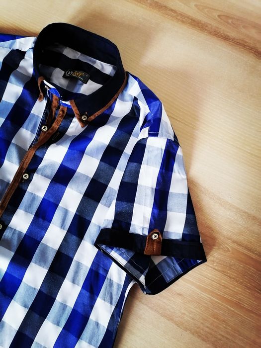 Elegancka koszula męska kratka ML Święta