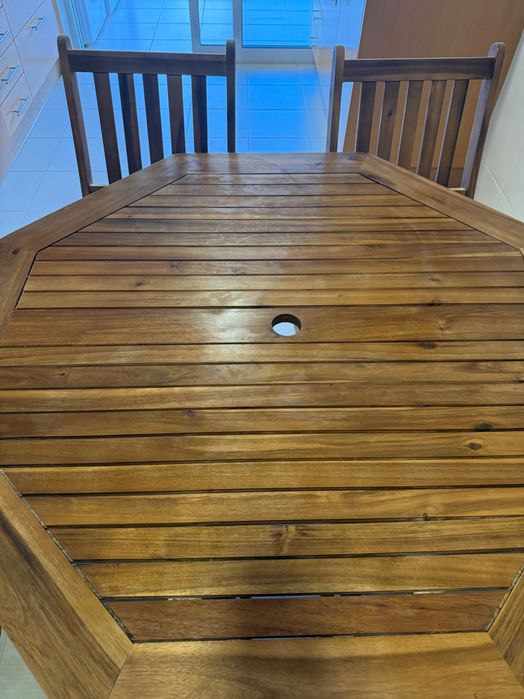 Conjunto mesa e cadeiras jardim Kasa