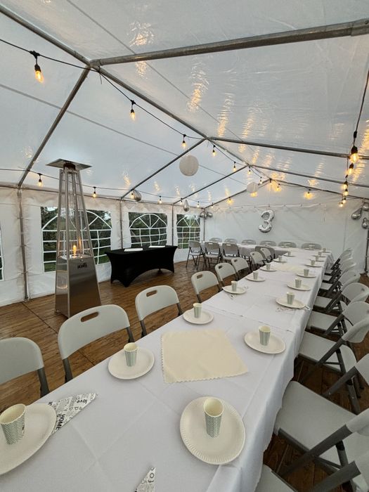 Wynajem namiotów imprezowych, stołów, krzeseł