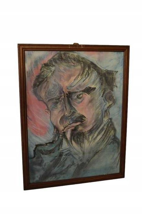 WITKACY - Portret Abstrakcja - stara pastel obraz