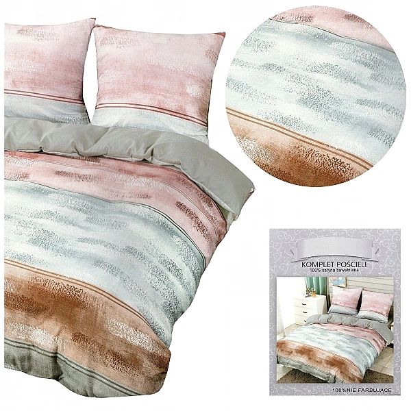 Pościel 200x220/3 części Poszewki 70x80 Melita Satyna Bawełniana