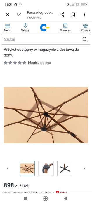 Parasol ogrodowy Naya 300×300