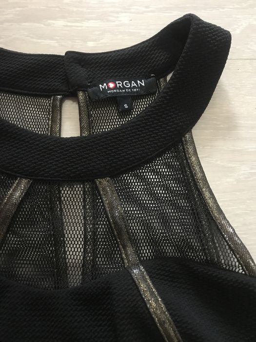 Vestido preto e bronze Morgan