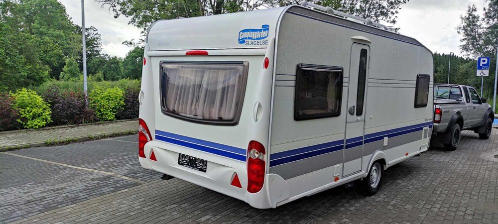 Przyczepa kempingowa hobby 495 z 2007-5os Mover przedsionek 1400 DMC