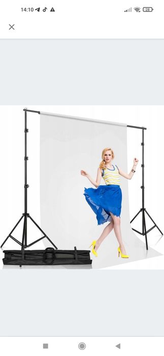 Zestaw do montażu tła fotograficznego + 2 tła