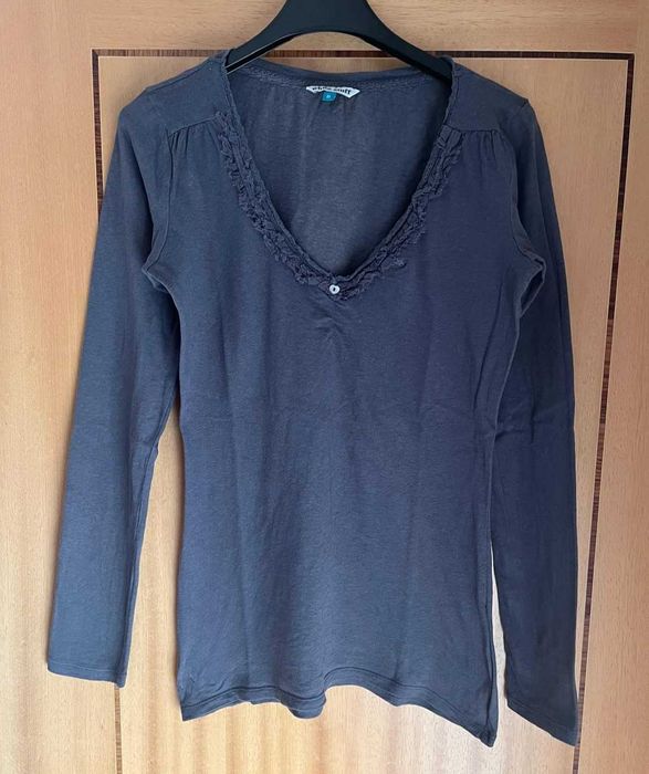 Camisola manga comprida cinzenta da White Stuff -Mulher- Tamanho 8 (S)