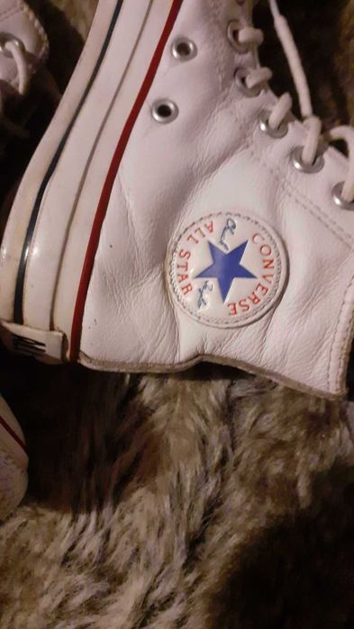 Oryginalne wysokie trampki Converse- Skórzane