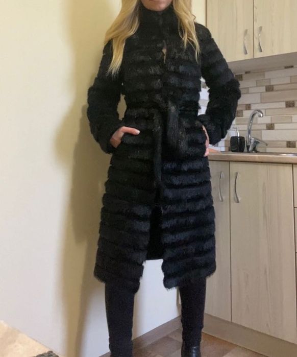 Шуба чорна, нутрія натуральна