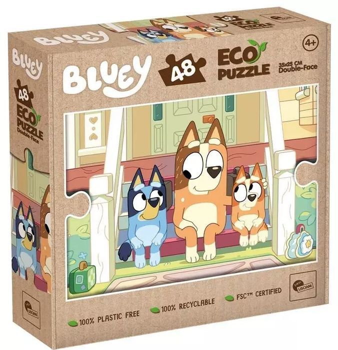 Puzzle 48 Bluey Eko dwustronne. Lisciani