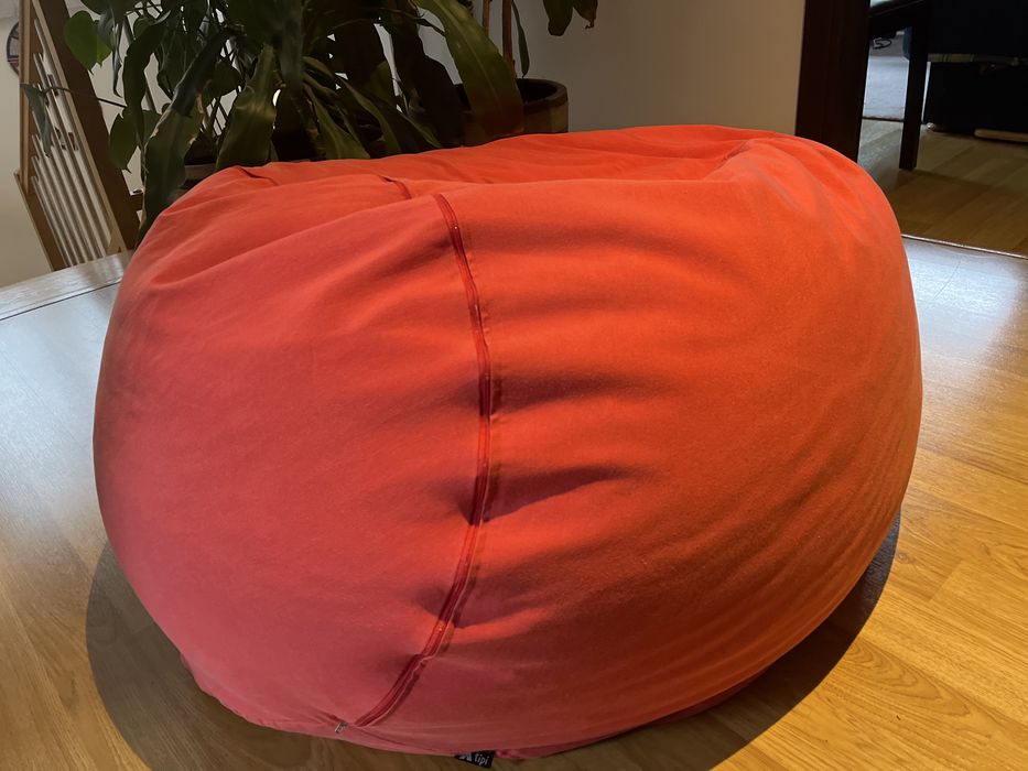 Czerwona pufa bean bag