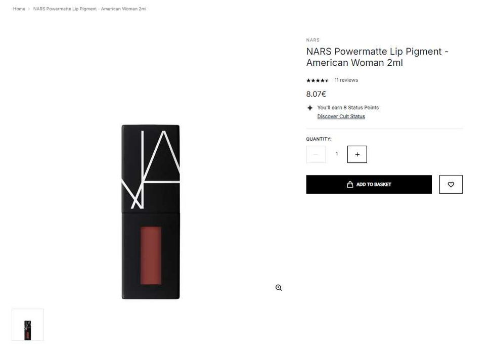 Ультраматовий пігмент для губ nars Powermatte Lip Pigment  dragon girl