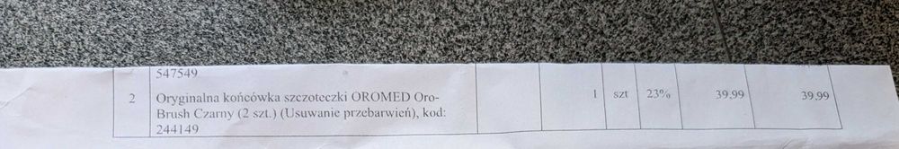 Szczoteczka soniczna Oro Brush Black - nowe końcówki