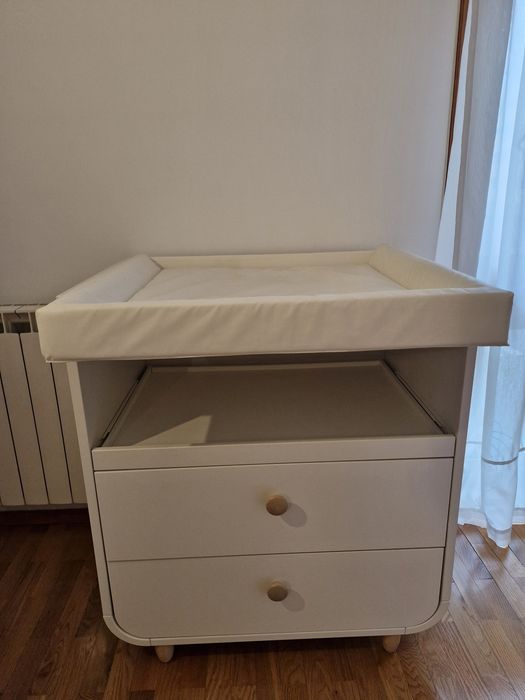 Cómoda Trocador de fraldas com gavetas, branco ikea Myllra 85×79×97